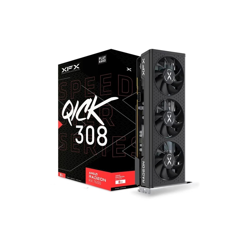 Placa de Vídeo RX 7600 Series Graphics Cards XFX AMD Radeon, 8GB