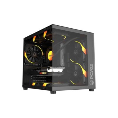 GABINETE GAMER PCYES FORCEFIELD MINI BLACK VULCAN