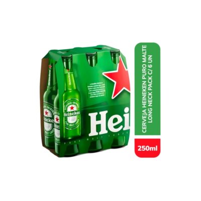 Cerveja Heineken Puro Malteloira Long Neck 250ml 6 U