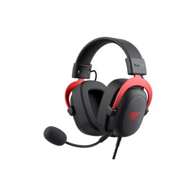 Headset Gamer Havit Black Red com Microfone Destacável