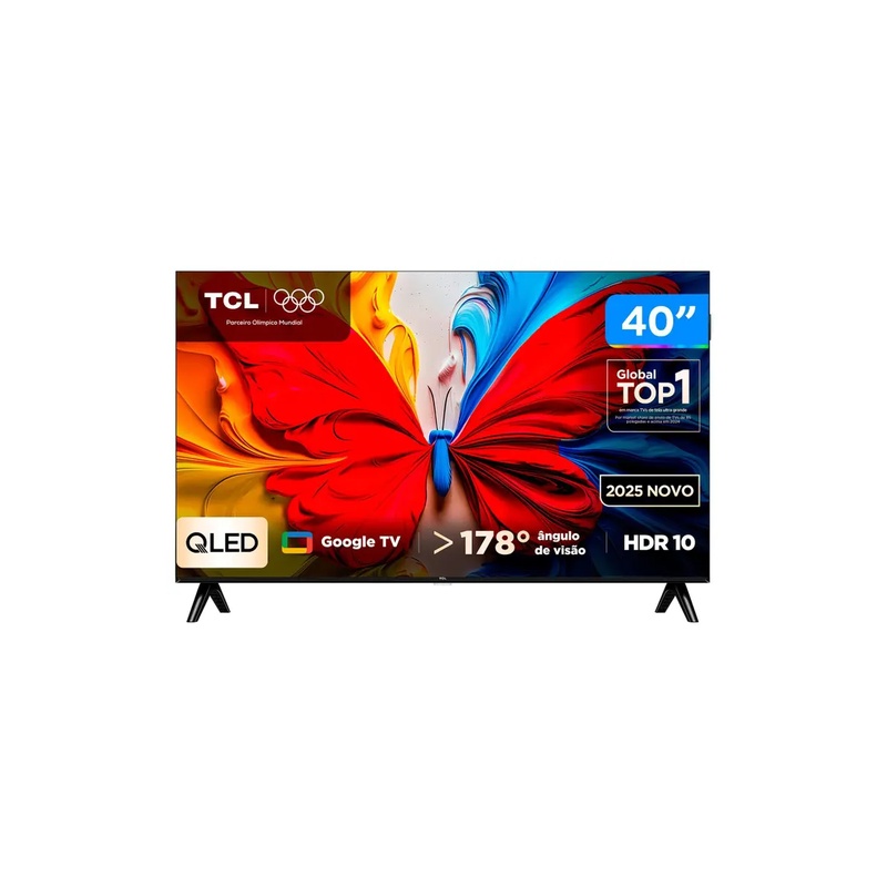 Smart TV 40" TCL Full HD QLED Google TV