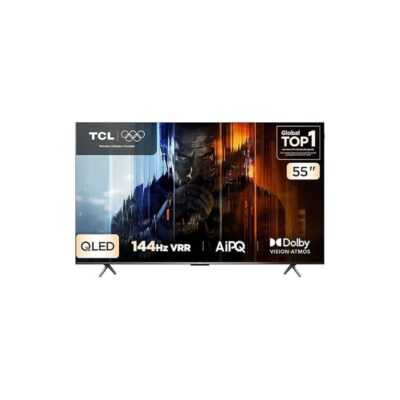 TCL, QLED Smart TV, 55” 4K UHD, Google TV, 144Hz, Google