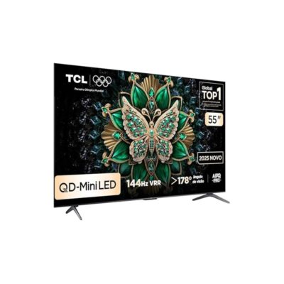 Smart TV TCL 55 Polegadas QLED Mini LED 4K  Google TV 144Hz