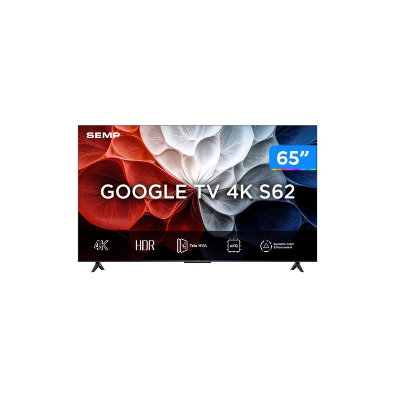 Smart TV 65" SEMP 4K UHD LED HVA Google TV